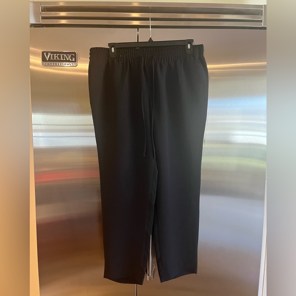 Talbots Black, pull-on, draw-string dress pants 1x